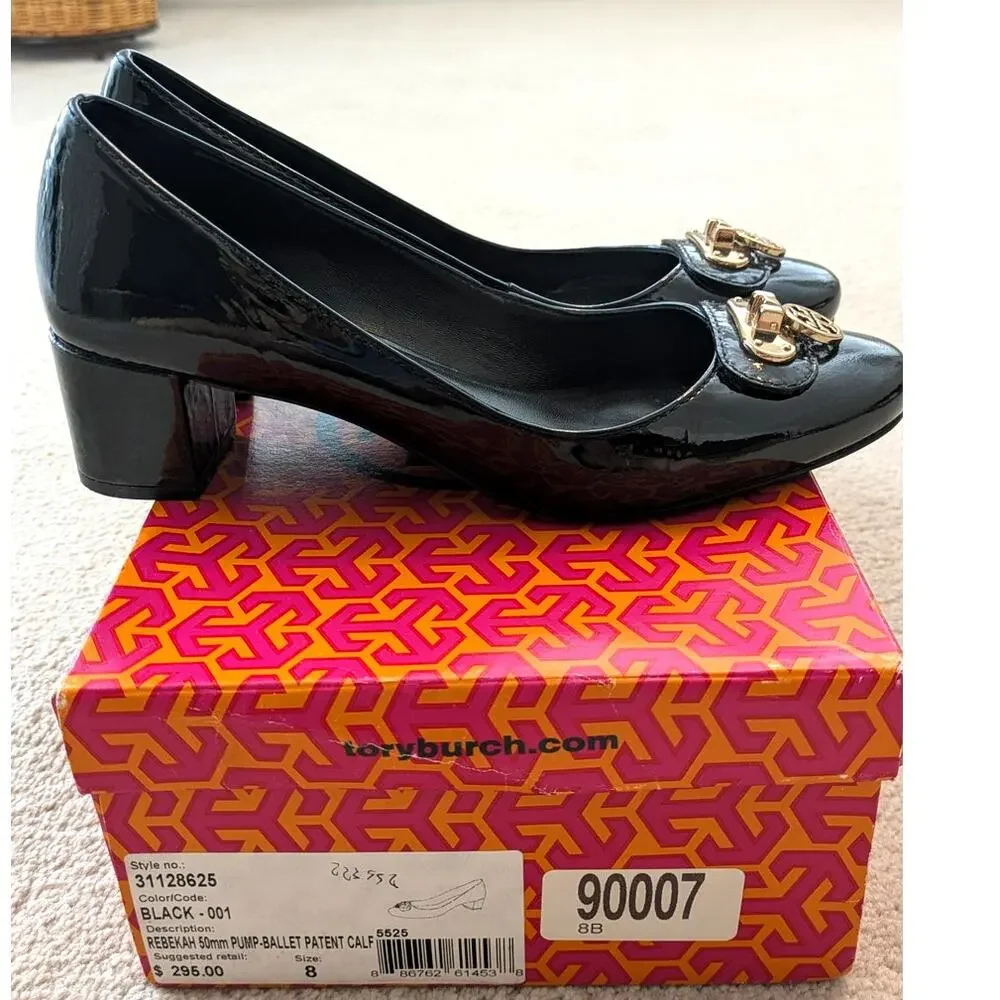 Women's Tory Burch Black Patent Leather Pumps